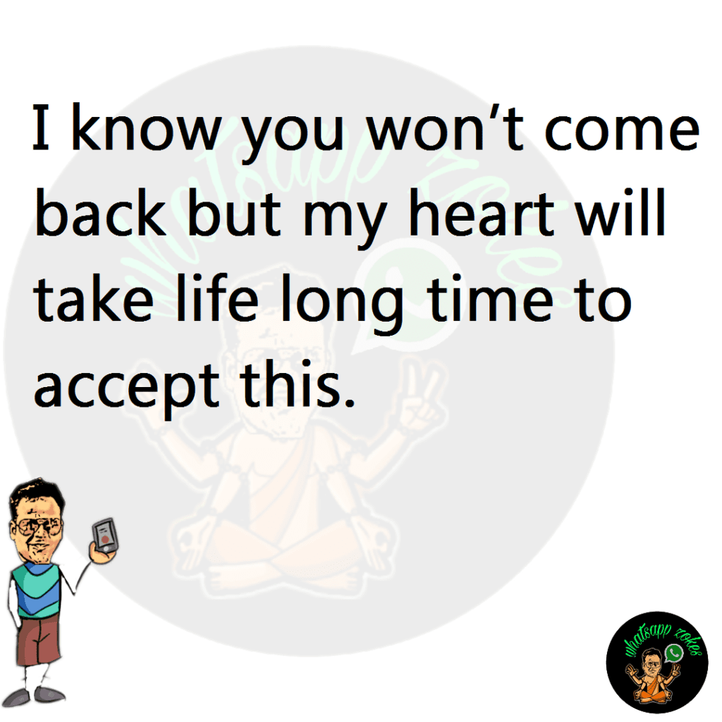 I know you wont
